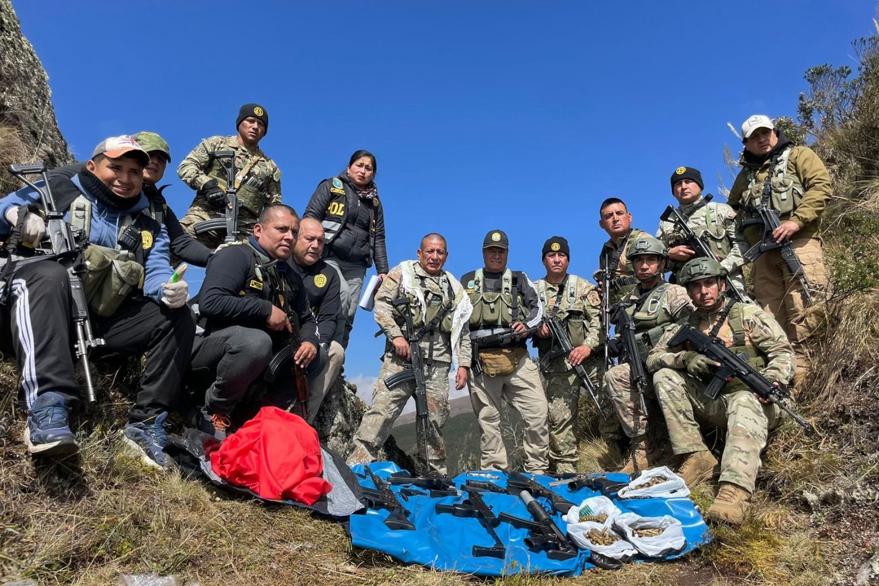 Fuerzas Armadas y Policía Nacional incautaron material de guerra en el